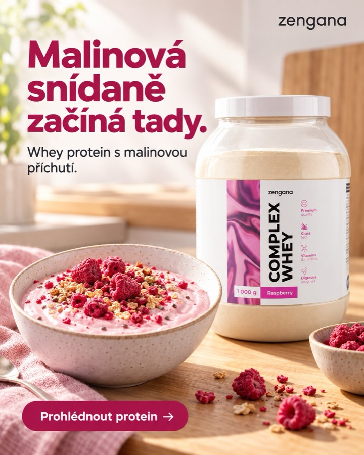 Malinová snídaně s proteinem Zengana