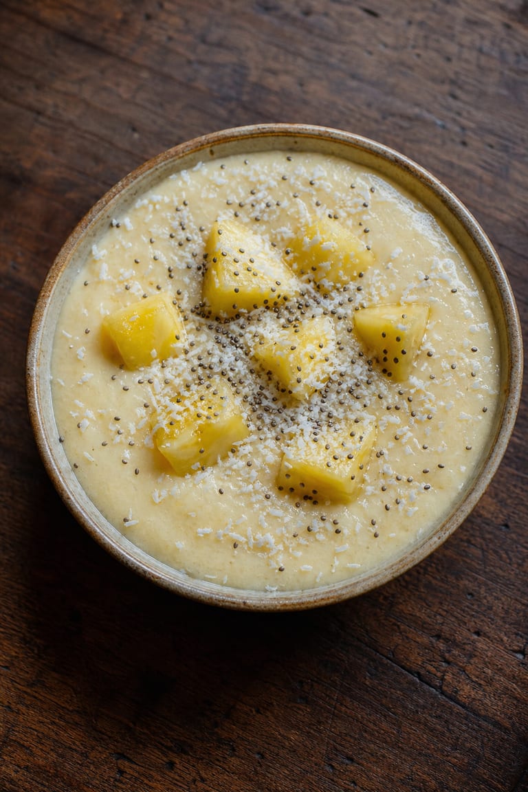 Ananasové proteinové smoothie s kokosovým mlékem