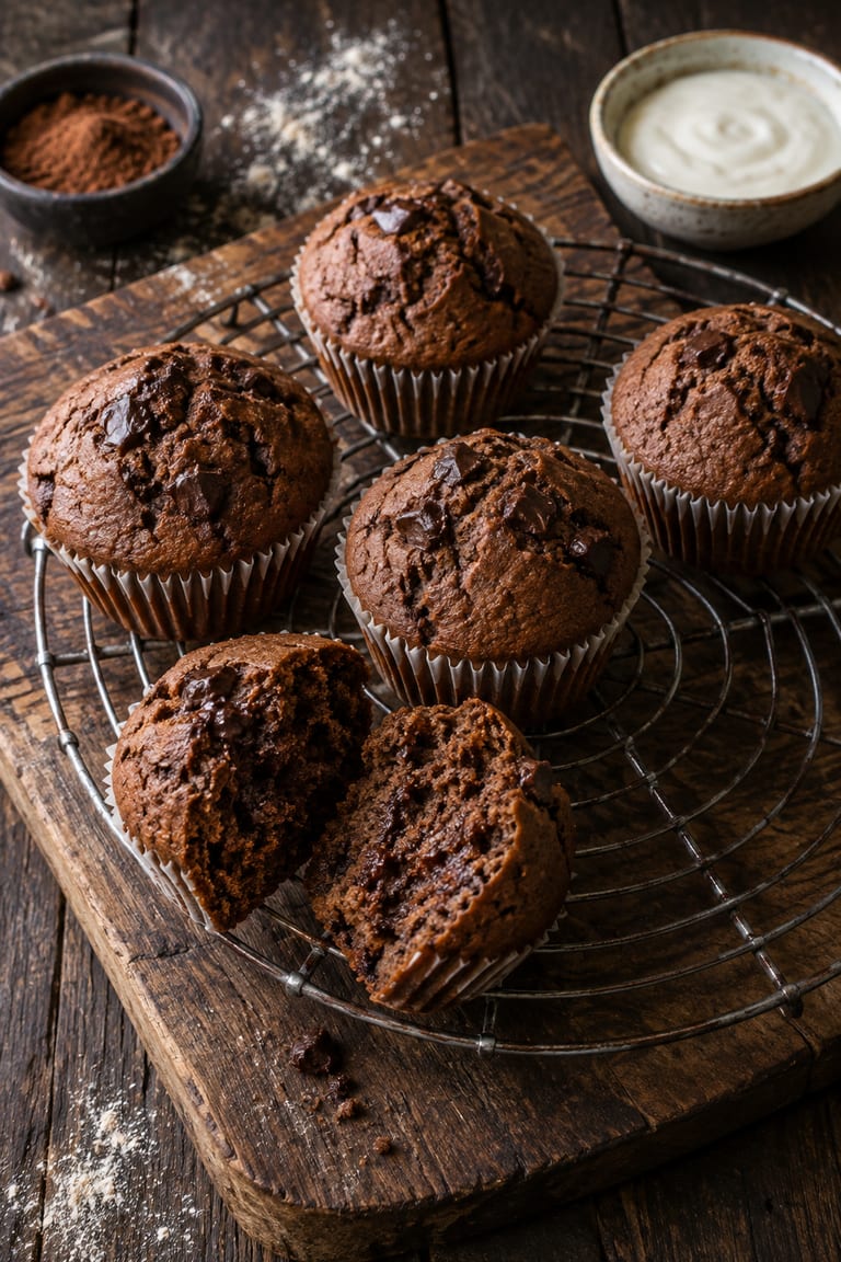Čokoládové muffiny s jogurtem