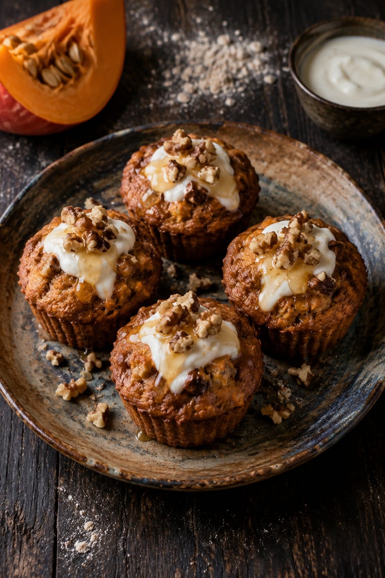 Dýňové muffiny s ořechy