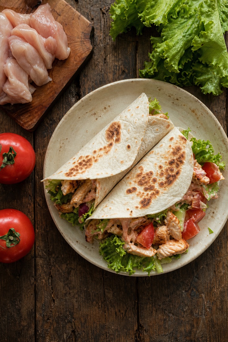Kuřecí tortilla wrap