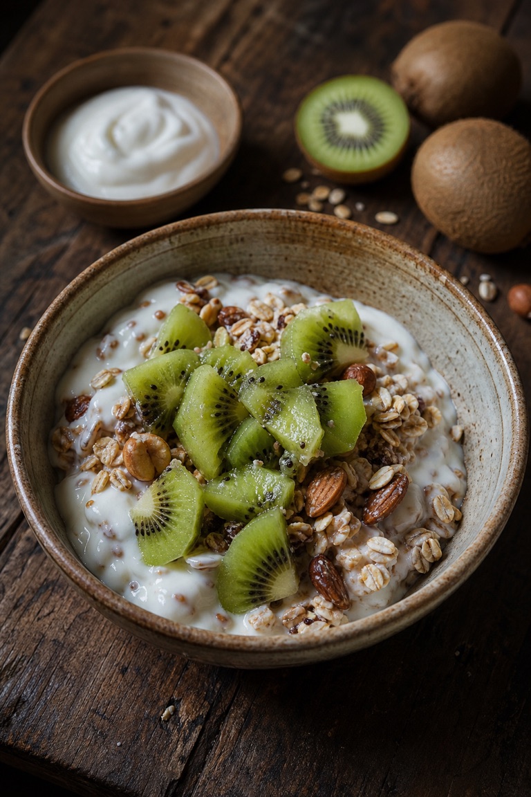 Müsli s jogurtem a kiwi