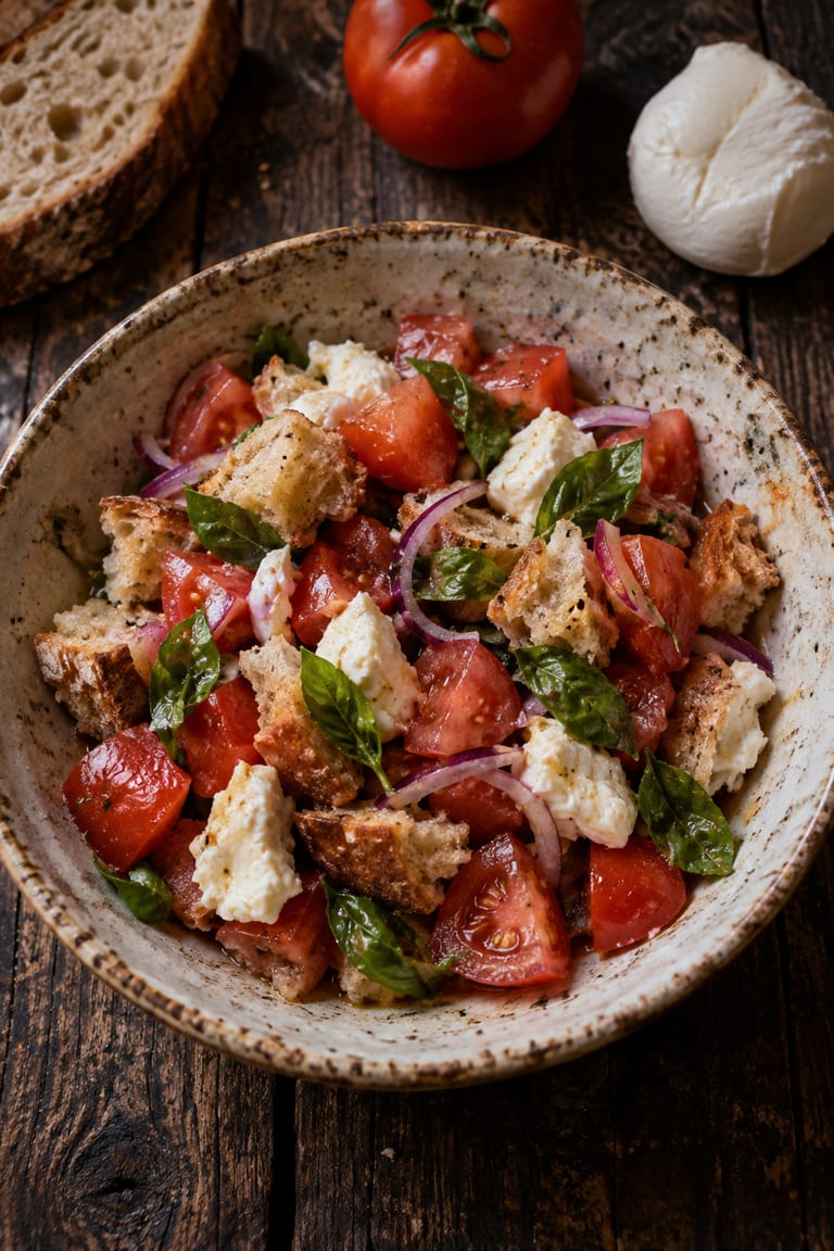 Panzanella s mozzarellou