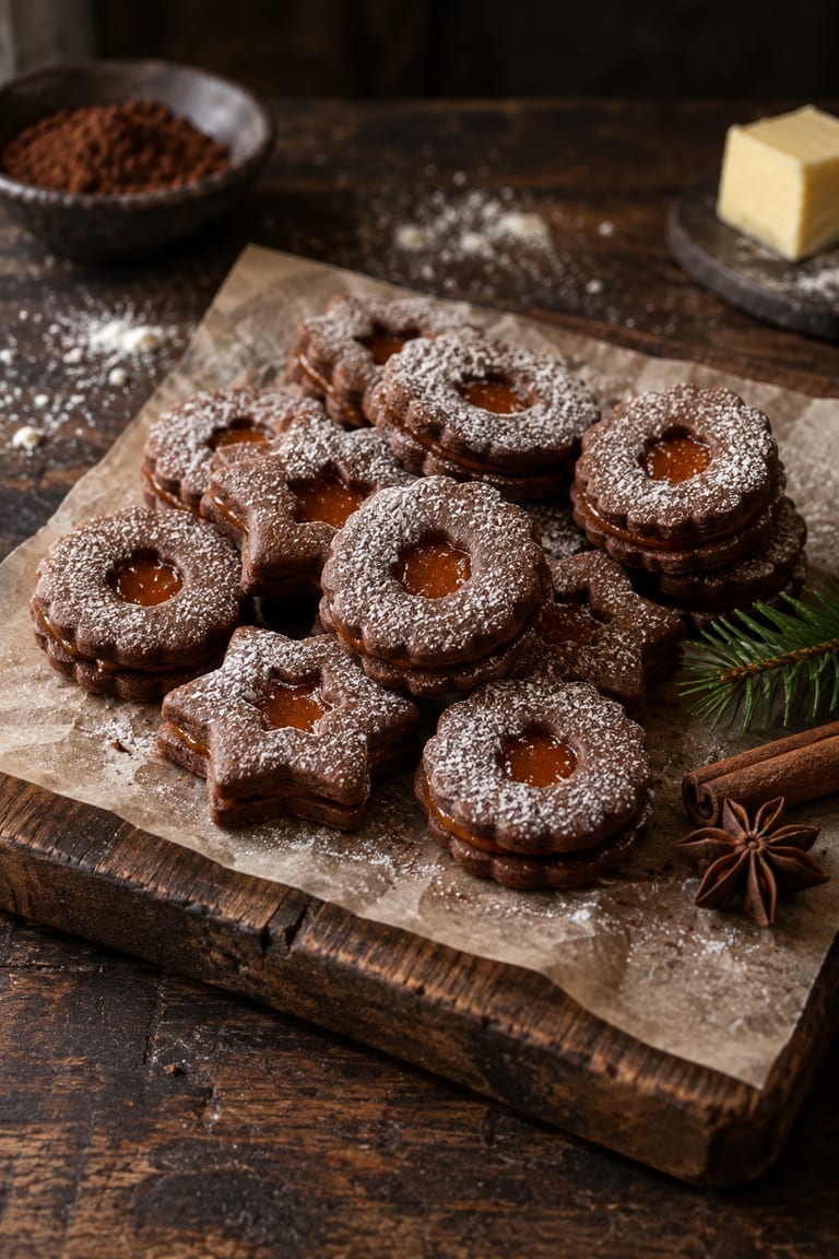 Sacher cukroví s meruňkovým džemem