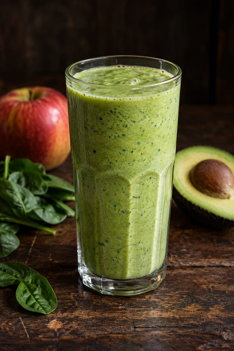 Zelené smoothie s kefírem a jablkem